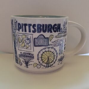 Starbucks Pittsburgh Mug - White and Blue